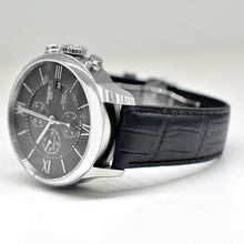 Load image into Gallery viewer, Tissot T Classic Chemin Des Tourelles Chronograph Black Dial Black Leather Strap Watch For Men - T099.427.16.058.00