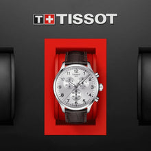 Load image into Gallery viewer, Tissot T Sport Chrono XL Classic Silver Dial Brown Leather Strap Watch For Men - T116.617.16.037.00