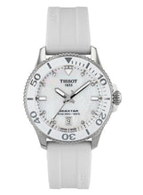 Load image into Gallery viewer, Tissot Seastar 1000 Mother of Pearl White Dial White Rubber Strap Watch for Women - T120.210.17.116.00