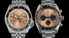 Load image into Gallery viewer, Seiko 5 Sports GMT Thong Sia Limited Edition Brown Dial Silver Steel Strap Watch for Men - SSK043K1
