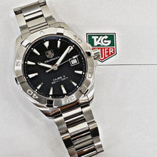 Load image into Gallery viewer, Tag Heuer Aquaracer Automatic Black Dial Silver Steel Strap Watch for Men - WAY2110.BA0928
