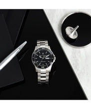 Load image into Gallery viewer, Maserati Competizione Automatic Black Dial Silver Steel Strap Watch For Men - R8823100002