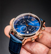 Load image into Gallery viewer, Maserati Epoca Blue Dial Leather Blue Strap Watch For Men - R8871618007
