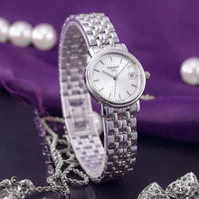Load image into Gallery viewer, Tissot T Classic Desire White Dial Silver Steel Strap Watch for Women - T52.1.281.31