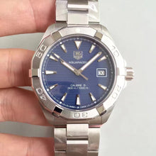 Load image into Gallery viewer, Tag Heuer Aquaracer Automatic Blue Dial Silver Steel Strap Watch for Men - WAY2112.BA0928