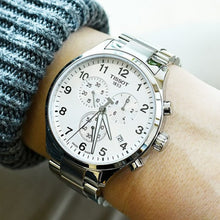 Load image into Gallery viewer, Tissot Chrono XL Classic Silver Dial Silver Steel Strap Watch For Men - T116.617.11.037.00