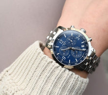 Load image into Gallery viewer, Tissot PRC 200 Chronograph Quartz Blue Dial Silver Steel Strap Watch For Men - T114.417.11.047.00