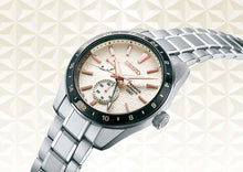 Load image into Gallery viewer, Seiko Presage Sharp Edged Series Automatic GMT Champagne Dial Silver Steel Strap Watch For Men - SPB273J1