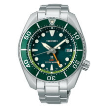 Load image into Gallery viewer, Seiko Prospex GMT Divers Automatic Marine Green Dial Silver Steel Strap Watch For Men - SPB381J1
