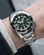 Load image into Gallery viewer, Seiko Prospex 140th Anniversary Limited Divers Green Dial Silver Steel Strap Watch For Men - SPB207J1
