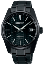 Load image into Gallery viewer, Seiko Presage Sharp Edged Series Black Dial Black Steel Strap Watch For Men - SPB229J1