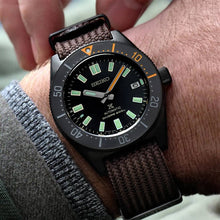 Load image into Gallery viewer, Seiko Prospex Black Series 1965 Limited Edition Black Dial Brown NATO Strap Watch For Men - SPB253J1