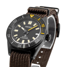 Load image into Gallery viewer, Seiko Prospex Black Series 1965 Limited Edition Black Dial Brown NATO Strap Watch For Men - SPB253J1