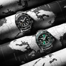 Load image into Gallery viewer, Seiko Prospex GMT Divers Automatic Marine Green Dial Silver Steel Strap Watch For Men - SPB381J1