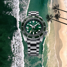 Load image into Gallery viewer, Seiko Prospex GMT Divers Automatic Marine Green Dial Silver Steel Strap Watch For Men - SPB381J1