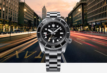 Load image into Gallery viewer, Seiko Prosprex Dark Depths GMT Automatic Black Dial Silver Steel Strap Watch For Men - SPB383J1