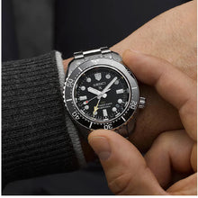 Load image into Gallery viewer, Seiko Prosprex Dark Depths GMT Automatic Black Dial Silver Steel Strap Watch For Men - SPB383J1