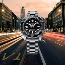 Load image into Gallery viewer, Seiko Prosprex Dark Depths GMT Automatic Black Dial Silver Steel Strap Watch For Men - SPB383J1