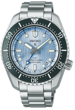Load image into Gallery viewer, Seiko Prospex Limited Edition Automatic GMT Glacier Blue Dial Silver Steel Strap Watch For Men - SPB385J1