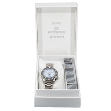 Load image into Gallery viewer, Seiko Prospex Limited Edition Automatic GMT Glacier Blue Dial Silver Steel Strap Watch For Men - SPB385J1