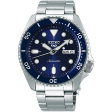 Load image into Gallery viewer, Seiko 5 Sports Automatic Analog Blue Dial Silver Steel Strap Watch For Men - SRPD51K1