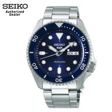 Load image into Gallery viewer, Seiko 5 Sports Automatic Analog Blue Dial Silver Steel Strap Watch For Men - SRPD51K1