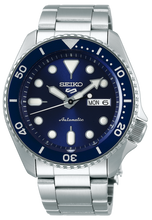 Load image into Gallery viewer, Seiko 5 Sports Automatic Analog Blue Dial Silver Steel Strap Watch For Men - SRPD51K1
