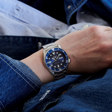 Load image into Gallery viewer, Seiko 5 Sports Automatic Analog Blue Dial Silver Steel Strap Watch For Men - SRPD51K1