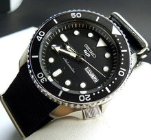 Load image into Gallery viewer, Seiko 5 Sports SKX Automatic Black Dial Black NATO Strap Watch For Men - SRPD55K3