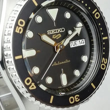 Load image into Gallery viewer, Seiko 5 Sports Automatic Black Dial Silver Steel Strap Watch For Men - SRPD57K1