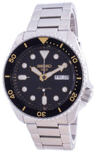Load image into Gallery viewer, Seiko 5 Sports Automatic Black Dial Silver Steel Strap Watch For Men - SRPD57K1