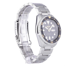Load image into Gallery viewer, Seiko 5 Sports Automatic Black Dial Silver Steel Strap Watch For Men - SRPD57K1