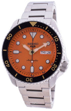 Load image into Gallery viewer, Seiko 5 Sports Automatic Orange Dial Silver Steel Strap Watch For Men - SRPD59K1