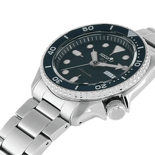 Load image into Gallery viewer, Seiko 5 Sports Automatic Analog Green Dial Silver Steel Strap Watch For Men - SRPD63K1