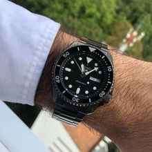 Load image into Gallery viewer, Seiko 5 Sports Automatic Black Dial Black Steel Strap Watch For Men - SRPD65K1
