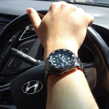 Load image into Gallery viewer, Seiko 5 Sports Automatic Black Dial Black Steel Strap Watch For Men - SRPD65K1