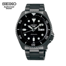 Load image into Gallery viewer, Seiko 5 Sports Automatic Black Dial Black Steel Strap Watch For Men - SRPD65K1