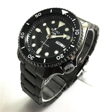 Load image into Gallery viewer, Seiko 5 Sports Automatic Black Dial Black Steel Strap Watch For Men - SRPD65K1
