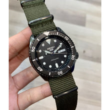 Load image into Gallery viewer, Seiko 5 Sport Automatic Black Dial Green Nylon Strap Watch For Men - SRPD65K4