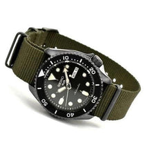 Load image into Gallery viewer, Seiko 5 Sport Automatic Black Dial Green Nylon Strap Watch For Men - SRPD65K4