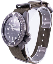 Load image into Gallery viewer, Seiko 5 Sport Automatic Black Dial Green Nylon Strap Watch For Men - SRPD65K4