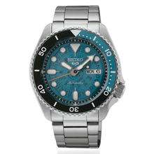 Load image into Gallery viewer, Seiko 5 Sports SKX Skeleton Green Dial Silver Steel Strap Watch For Men - SRPJ45K1