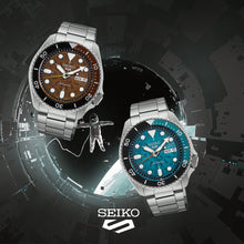 Load image into Gallery viewer, Seiko 5 Sports SKX Skeleton Green Dial Silver Steel Strap Watch For Men - SRPJ45K1