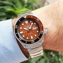 Load image into Gallery viewer, Seiko 5 Sports Sonar Special Edition Brown Dial Silver Steel Strap Watch For Men - SRPJ47K1