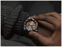 Load image into Gallery viewer, Seiko 5 Sports Sonar Special Edition Brown Dial Silver Steel Strap Watch For Men - SRPJ47K1