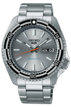 Load image into Gallery viewer, Seiko 5 Sports Special Edition Silver Dial Silver Steel Strap Watch For Men - SRPK09K1