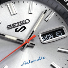 Load image into Gallery viewer, Seiko 5 Sports Special Edition Silver Dial Silver Steel Strap Watch For Men - SRPK09K1