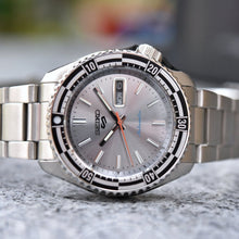 Load image into Gallery viewer, Seiko 5 Sports Special Edition Silver Dial Silver Steel Strap Watch For Men - SRPK09K1