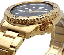 Load image into Gallery viewer, Seiko 5 Sports Automatic Black Dial Gold Steel Strap Watch For Men - SRPK18
