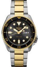 Load image into Gallery viewer, Seiko 5 Sports Automatic Special Creation Black Dial Two Tone Steel Strap Watch For Men - SRPK22